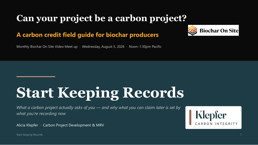 Title slide of the Start Keeping Records deck
